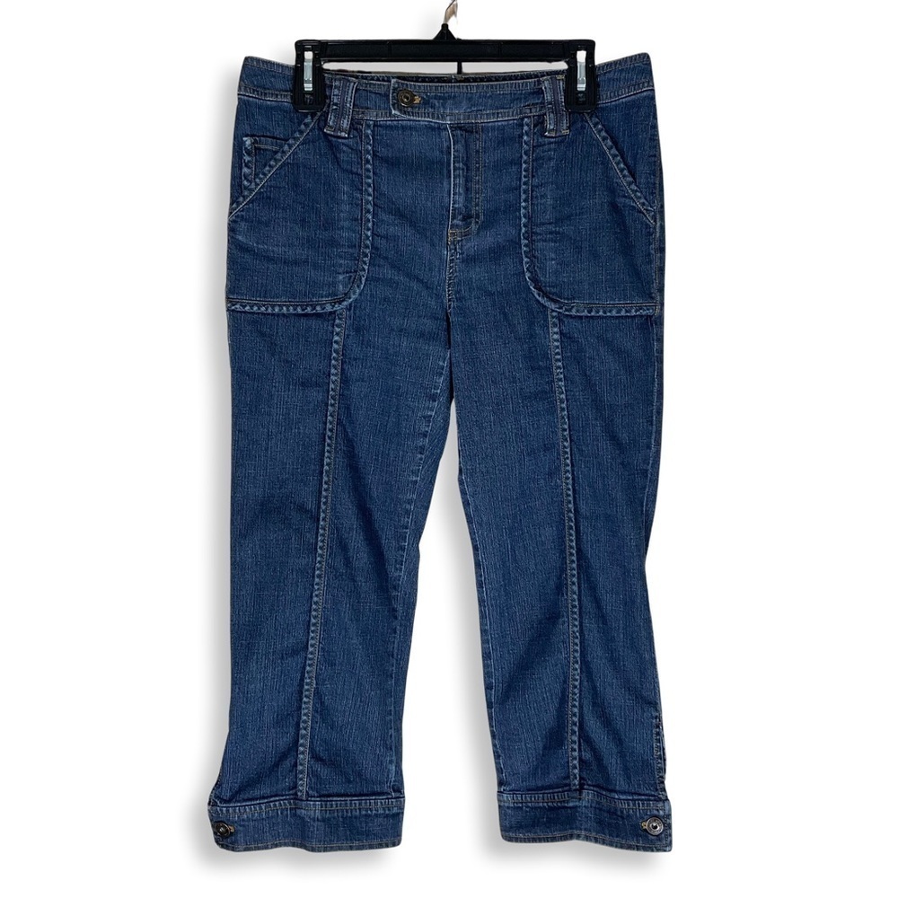 VTG Jones Wear Y2K Capri Jeans Women 8 Coastal Retro Stretch Denim Pockets 32x22